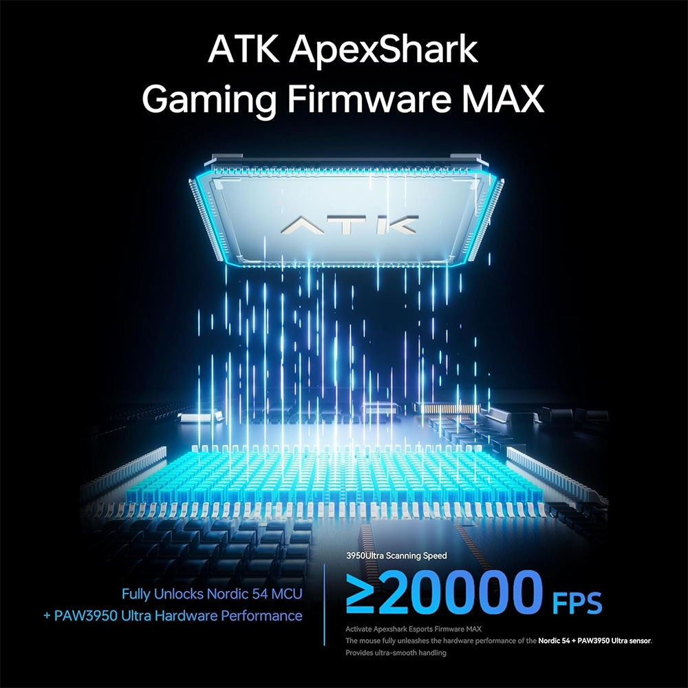 Chuột không dây ATK Blazing Sky F1 V2 Ultra Max Tri-mode Wireless Pixart 3395 Ultra