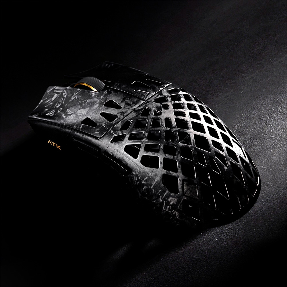 Chuột không dây ATK Blazing Sky Ghost Ultimate Carbon Fiber Hollow Tri-mode Wireless Pixart 3950 Ultra