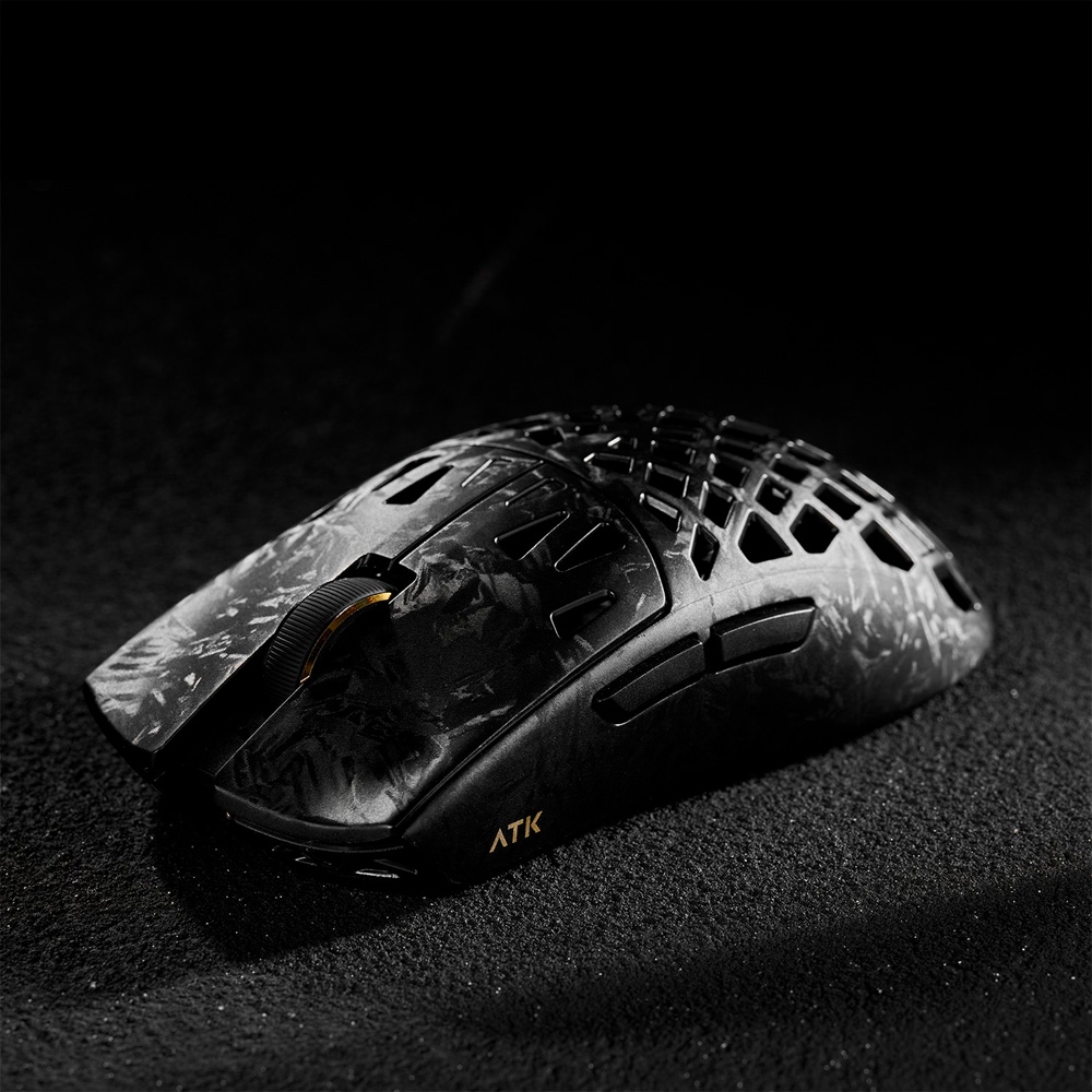 Chuột không dây ATK Blazing Sky Ghost Ultimate Carbon Fiber Hollow Tri-mode Wireless Pixart 3950 Ultra
