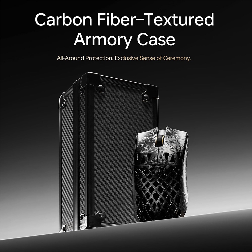 Chuột không dây ATK Blazing Sky GHOST Ultimate Plus Hollow Carbon Fiber Composite Tri-mode Pixart 3955 Master