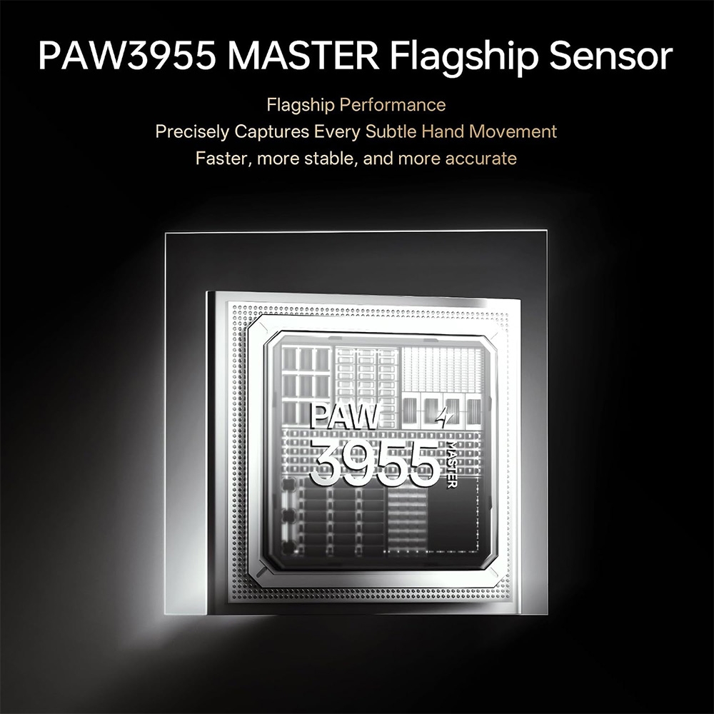 Chuột không dây ATK Blazing Sky GHOST Ultimate Plus Hollow Carbon Fiber Composite Tri-mode Pixart 3955 Master
