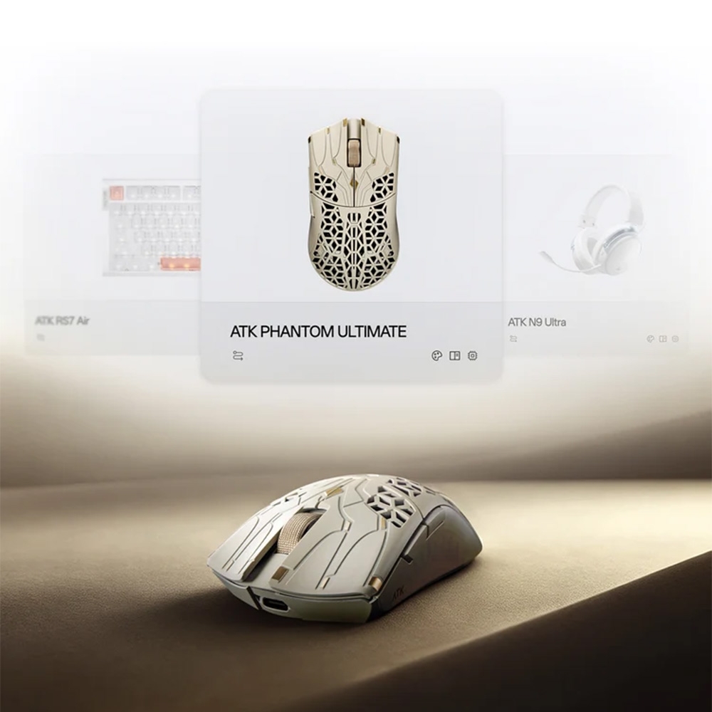 Chuột không dây ATK Blazing Sky Phatom Ultimate Hollow Carbon Fiber Composite Dual-mode Wireless Pixart 3955 Master