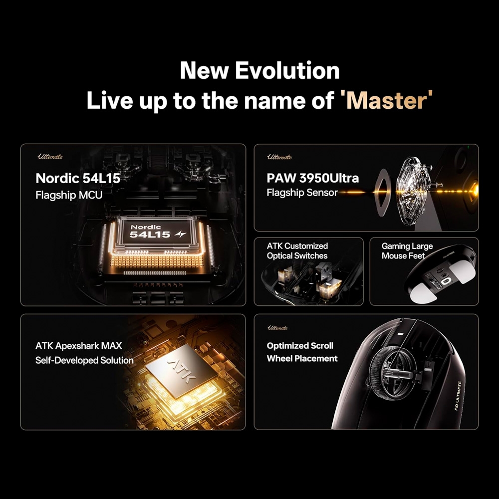 Chuột không dây ATK Dragonfly A9 Air Dual-mode Wireless Pixart 3950 Ultra