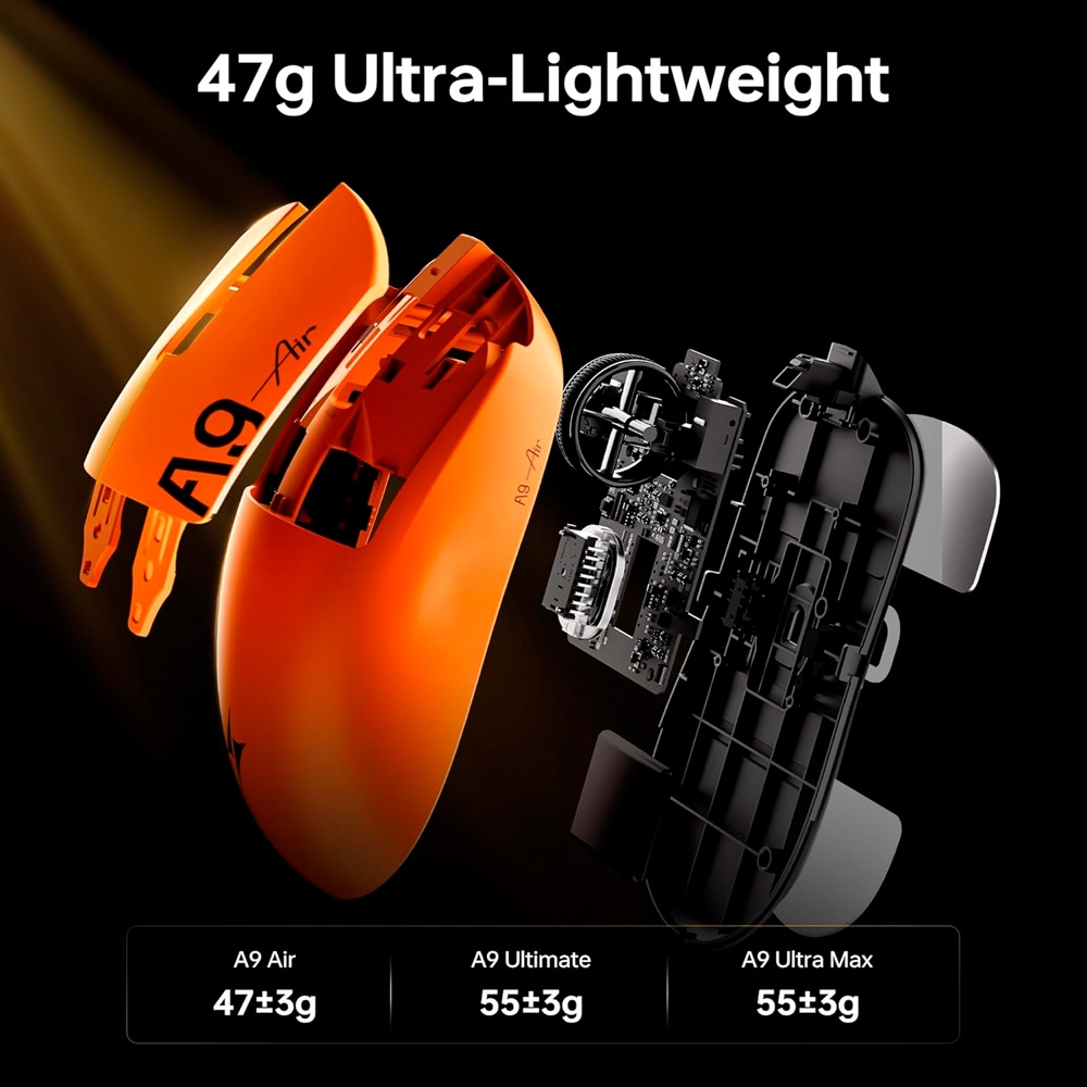 Chuột không dây ATK Dragonfly A9 Air Dual-mode Wireless Pixart 3950 Ultra