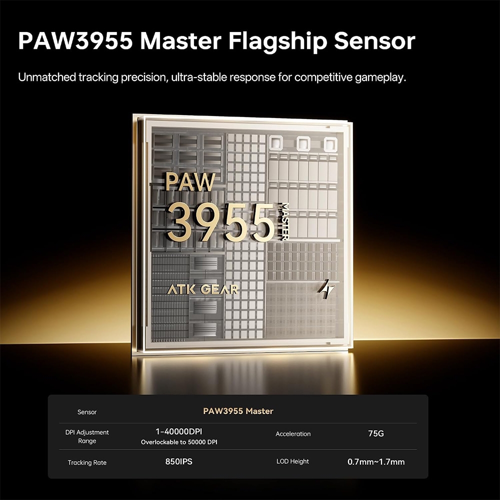 Chuột không dây ATK Dragonfly A9 Air Plus Leviatan Edition Ultimate Lightweight Dual-mode Pixart 3955 Master