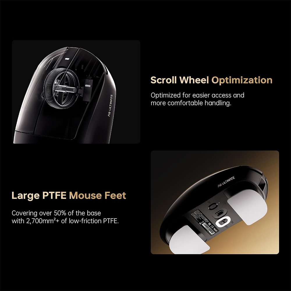 Chuột không dây ATK Dragonfly A9 Air Plus Ultimate Lightweight Dual-mode Wireless Pixart 3955 Master