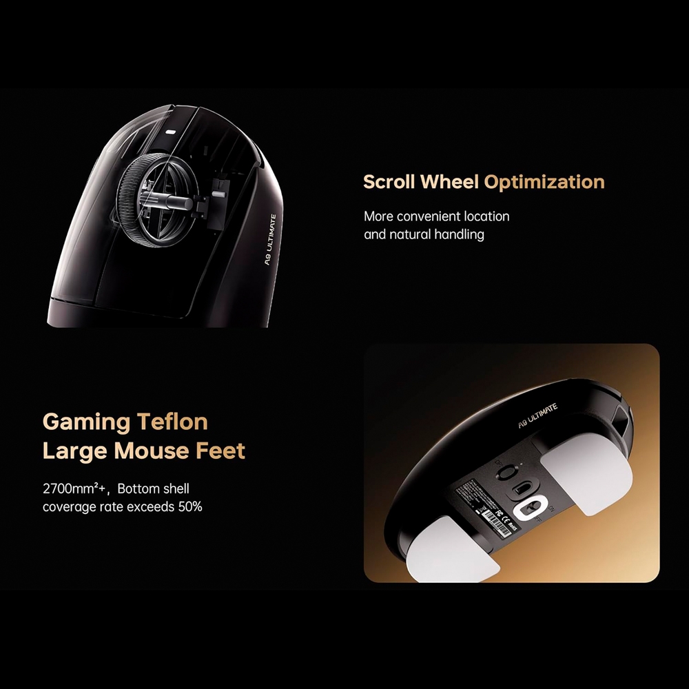 Chuột không dây ATK Dragonfly A9 Ultra Max 2.0 Dual-mode Wireless Pixart 3950 Ultra
