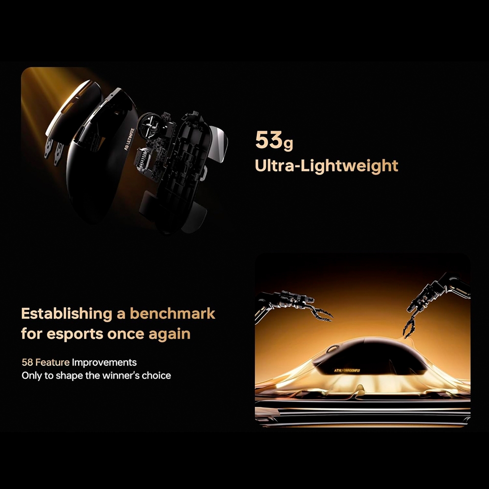 Chuột không dây ATK Dragonfly A9 Ultra Max 2.0 Dual-mode Wireless Pixart 3950 Ultra