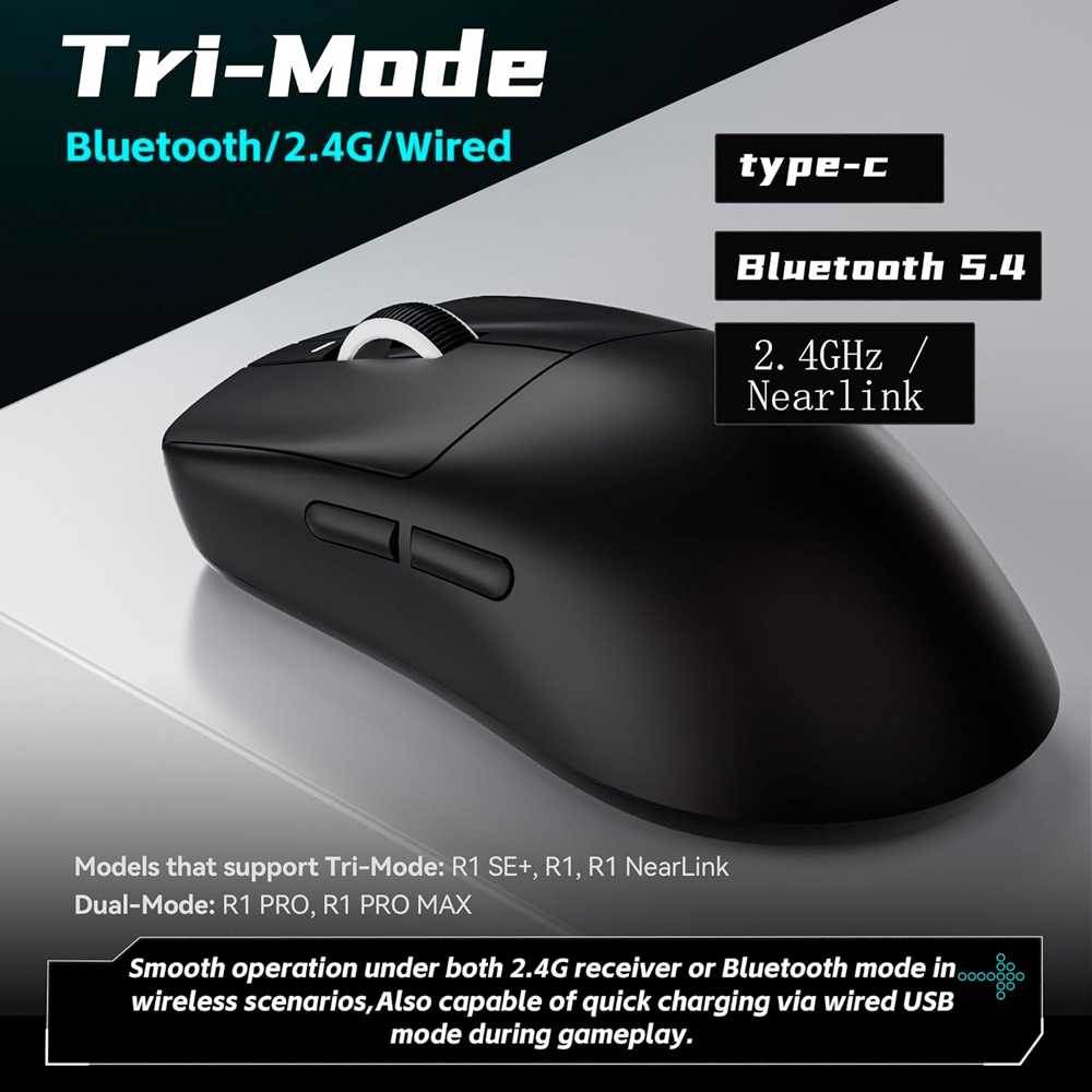 Chuột không dây ATK VXE Dragonfly R1 S Nearlink Tri-mode Wireless Xhero AI