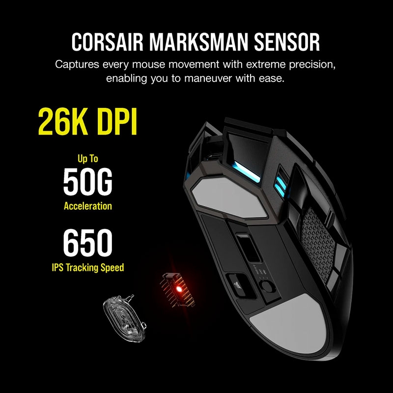 Chuột không dây Corsair Darkstar RGB MMO CH-931A011-AP