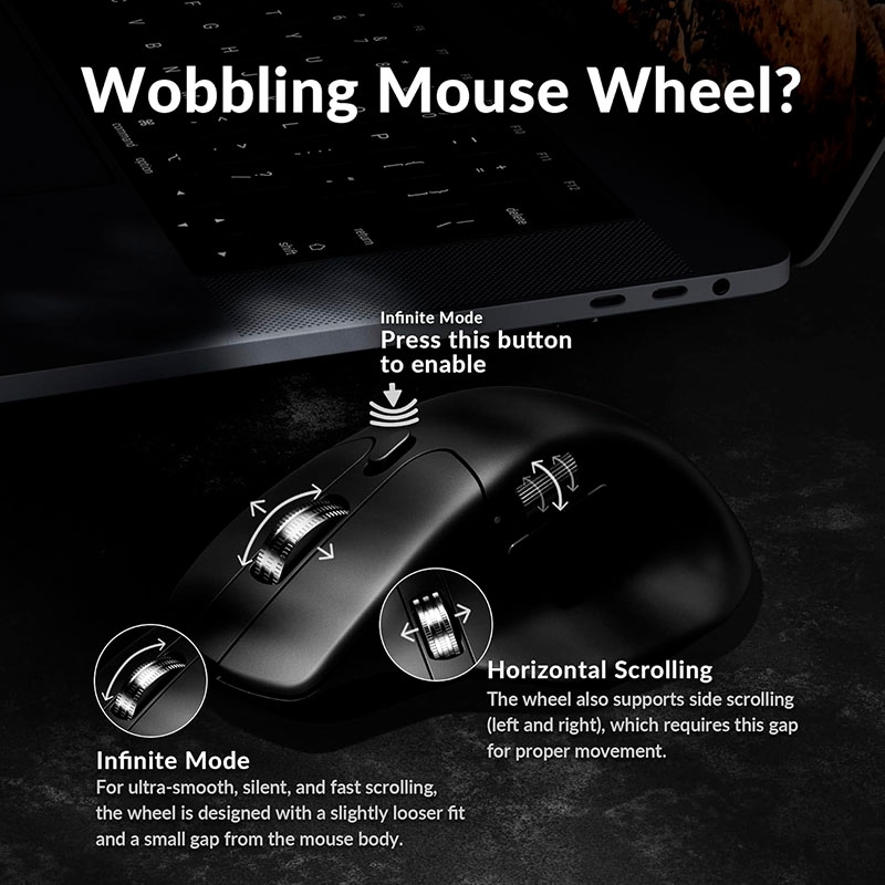 Chuột không dây Keychron M6 Wireless Silent Pixart 3395