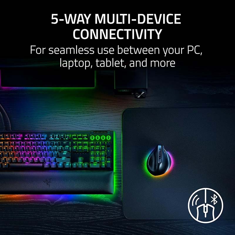 Chuột không dây Razer Pro Click V2 Vertical Ergonomic AI Prompt Master RZ01-05250100-R3M1