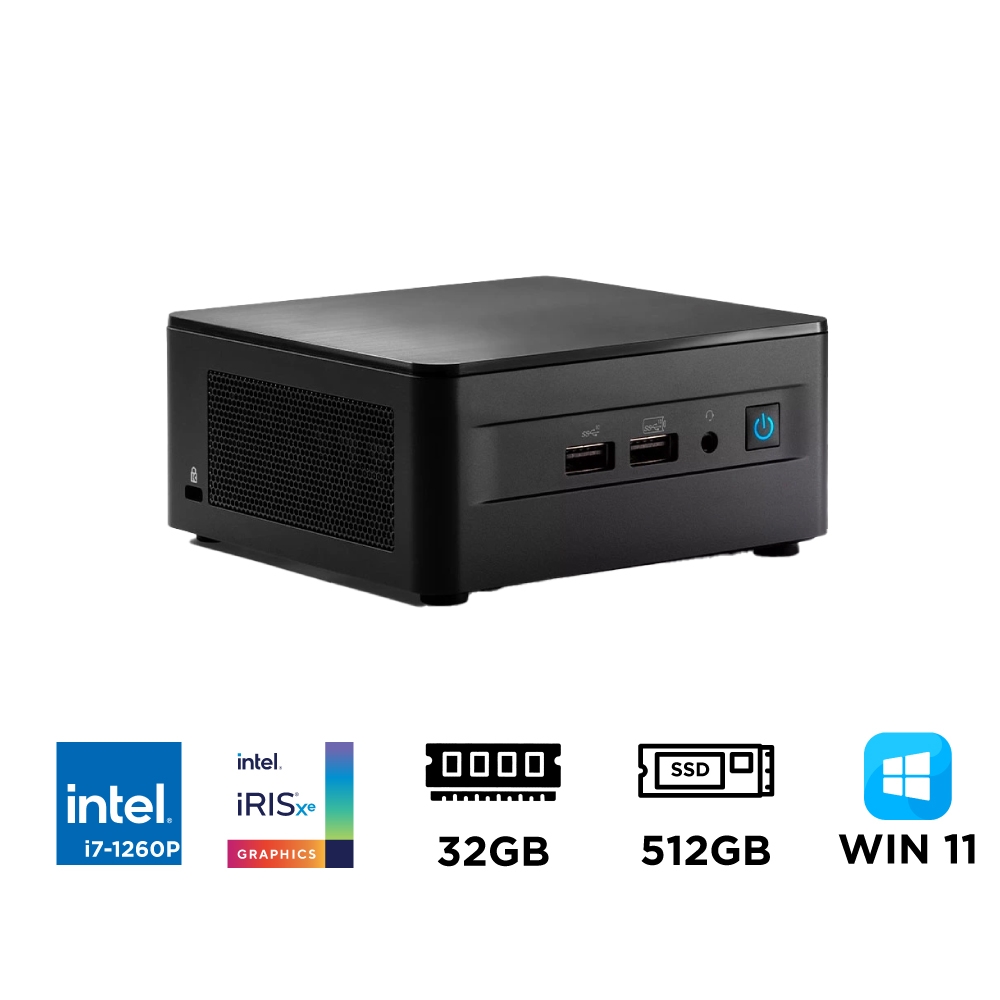 Máy tính Mini PC Asus NUC 12 Pro Wall Street Canyon i7-1260P RNUC12WSHi70000