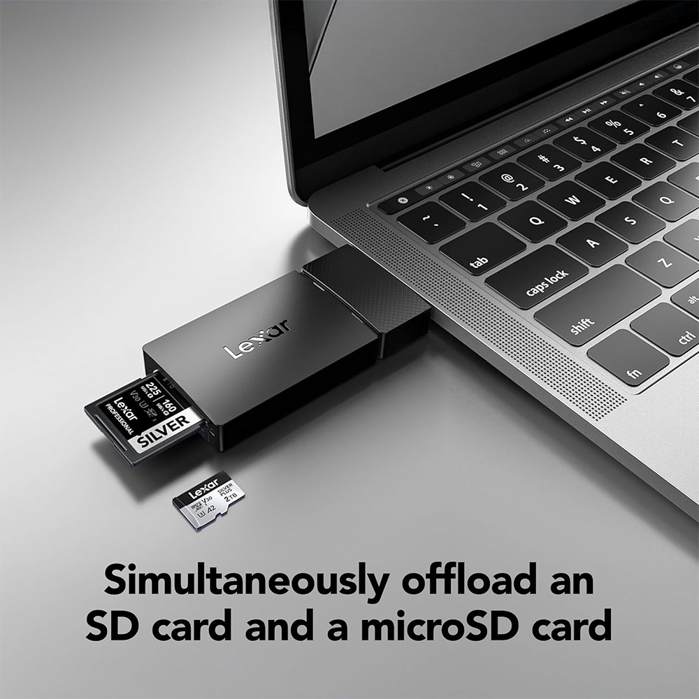 Đầu đọc thẻ nhớ Lexar RW360 Dual-Slot USB-A/C USB 3.2 Gen 1 LRW360U-BNBNG