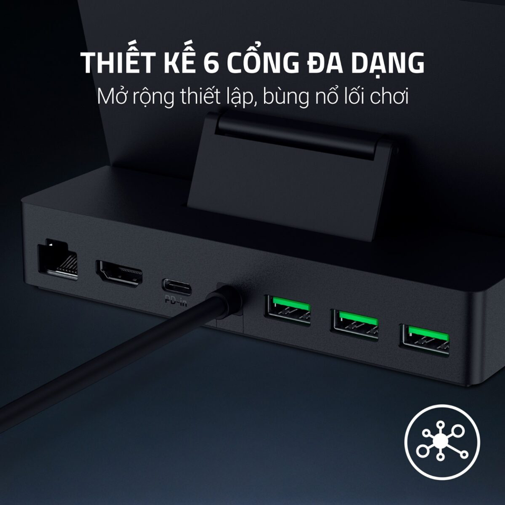 Đế sạc Razer Handheld Dock Chroma 6 in 1 USB Type C RC21-02310100-R3M1