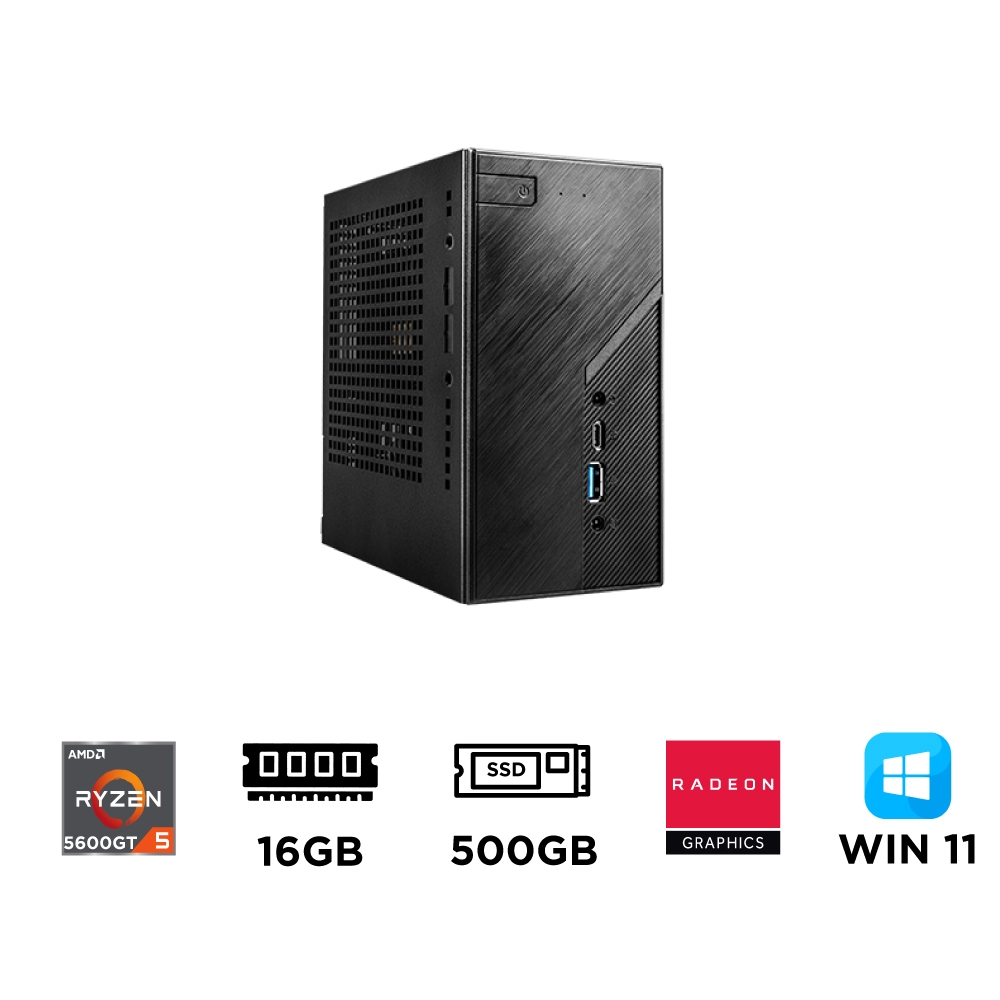 Mini PC ASRock DeskMini X300 ST-AX35600GT (Ryzen 5 5600GT, Ram DDR4, SSD 500GB, Win 11)