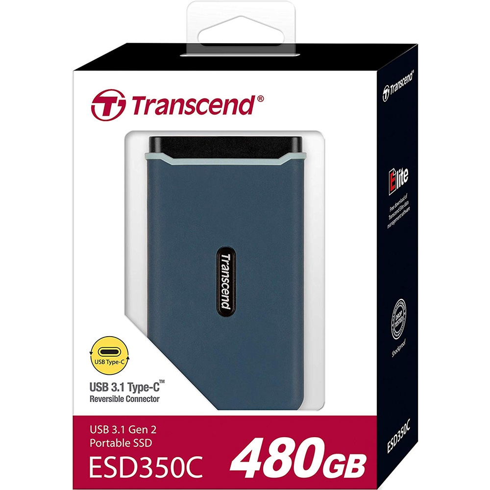 Ổ cứng di động External SSD Transcend ESD350C USB 3.1 Gen2 480GB TS480GESD350C