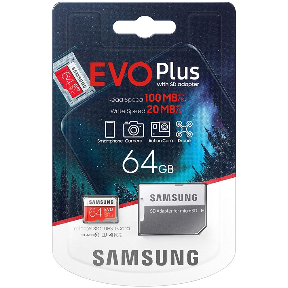 Thẻ Nhớ MicroSDXC Samsung EVO Plus U3 64GB 100MB/s MB-MC64G