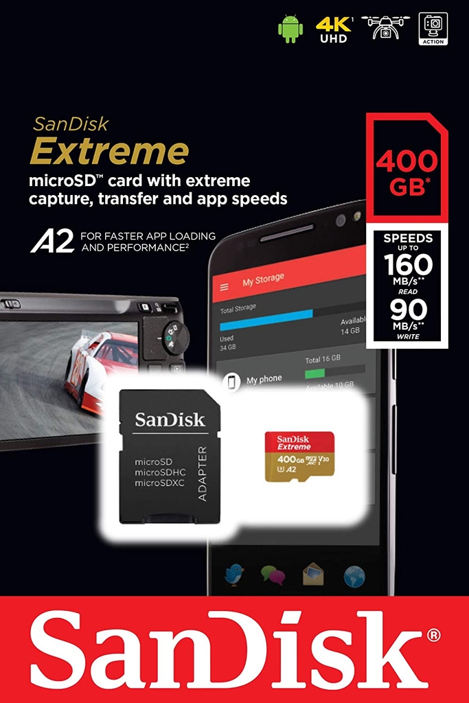 Thẻ Nhớ MicroSDXC SanDisk Extreme V30 A2 400GB 160MB/s SDSQXA1-400G-AN6MA