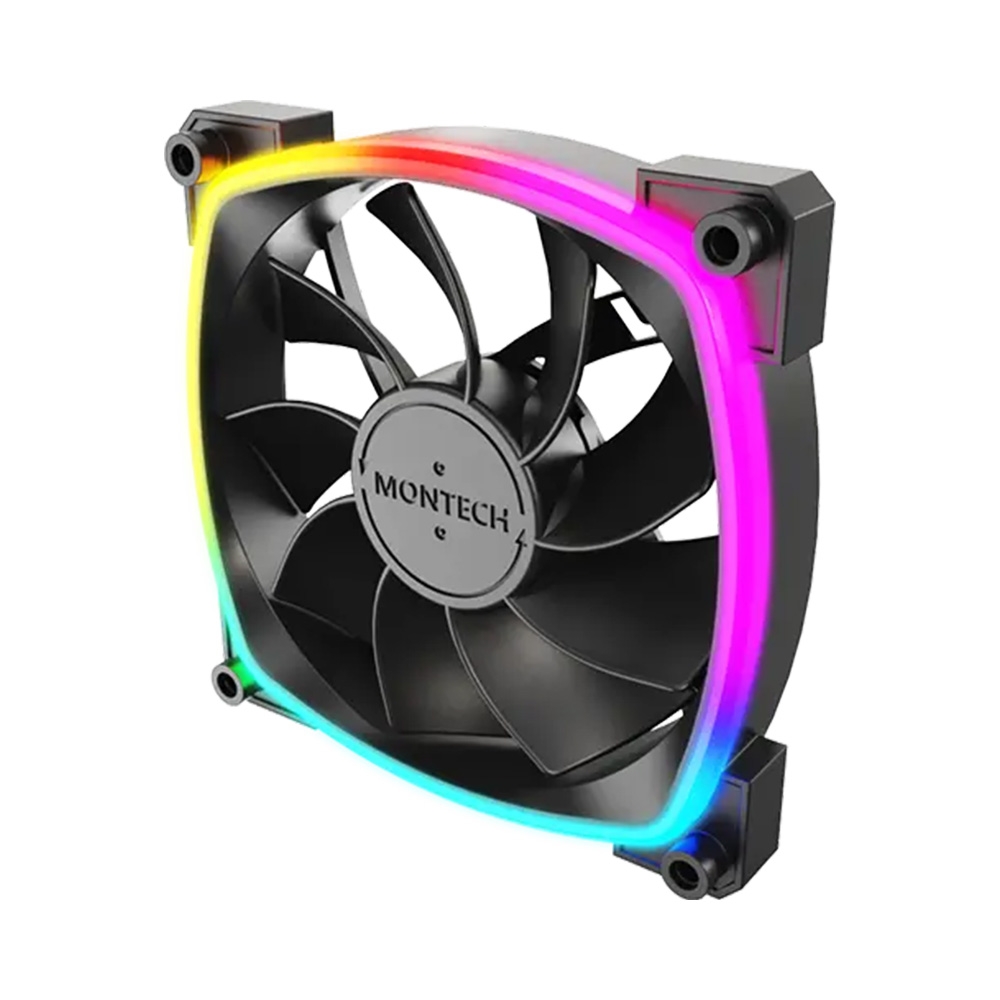 Fan Case Montech RX 120 PWM 120mm Black CFRX120PWMBLMT (Fan ngược)