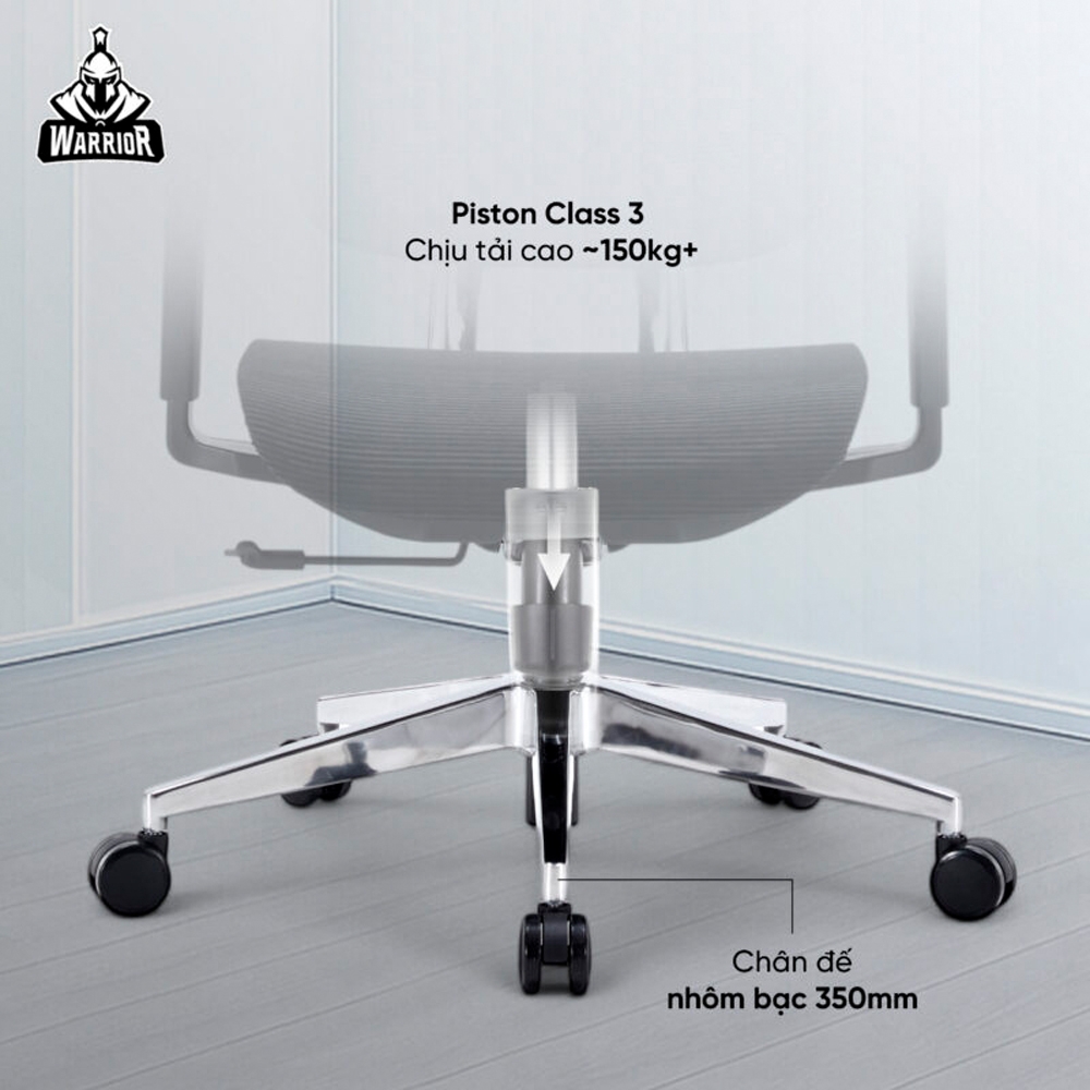 Ghế công thái học Warrior Hero WEC509 Pro Black