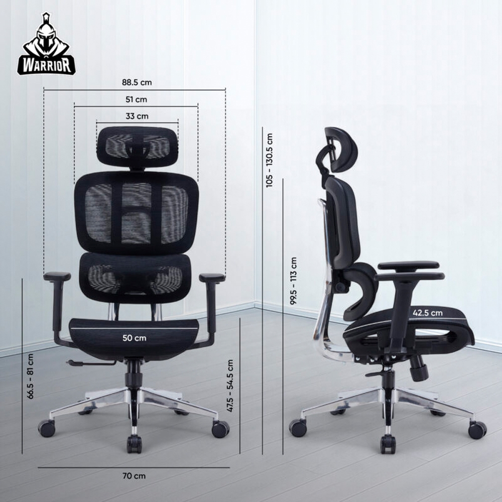 Ghế công thái học Warrior Hero WEC509 Pro Black