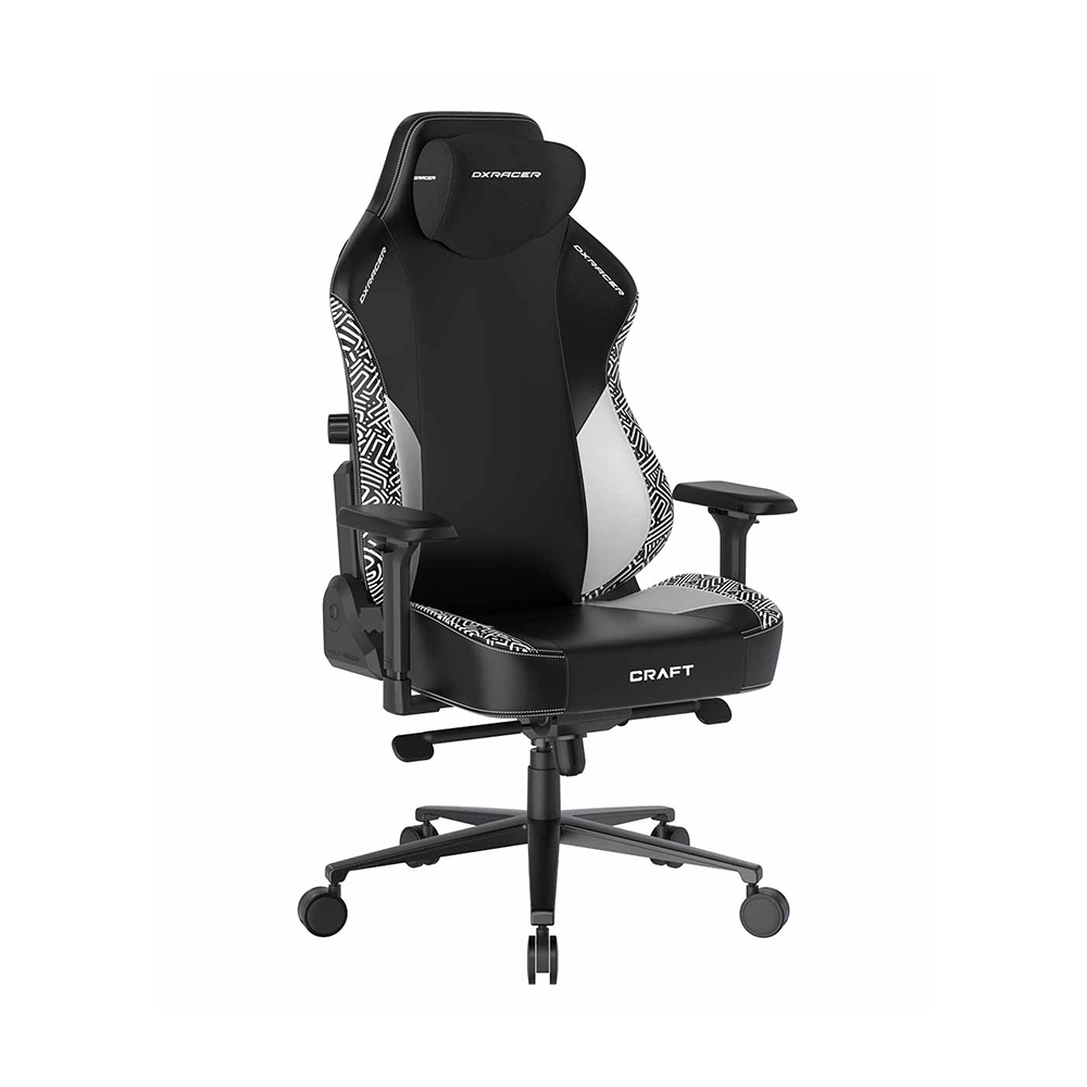 Ghế Gaming DXRacer Craft Pro Stripes1 Black White Regular/L