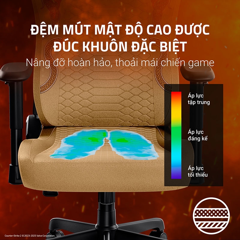 Ghế Razer Iskur V2 X CS2 Counter-Strike 2 Edition RZ38-05310500-R3UA