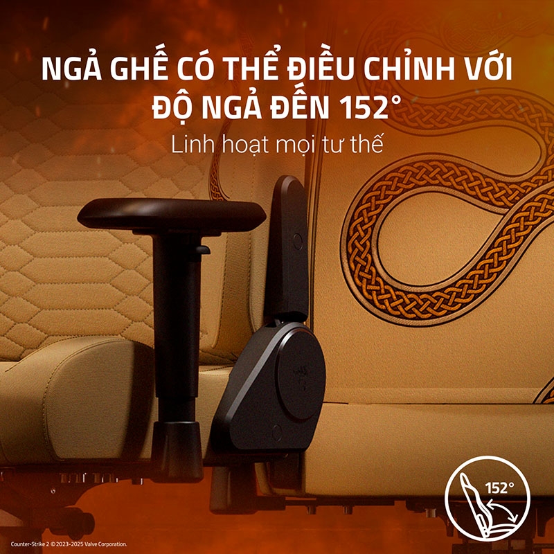 Ghế Razer Iskur V2 X CS2 Counter-Strike 2 Edition RZ38-05310500-R3UA
