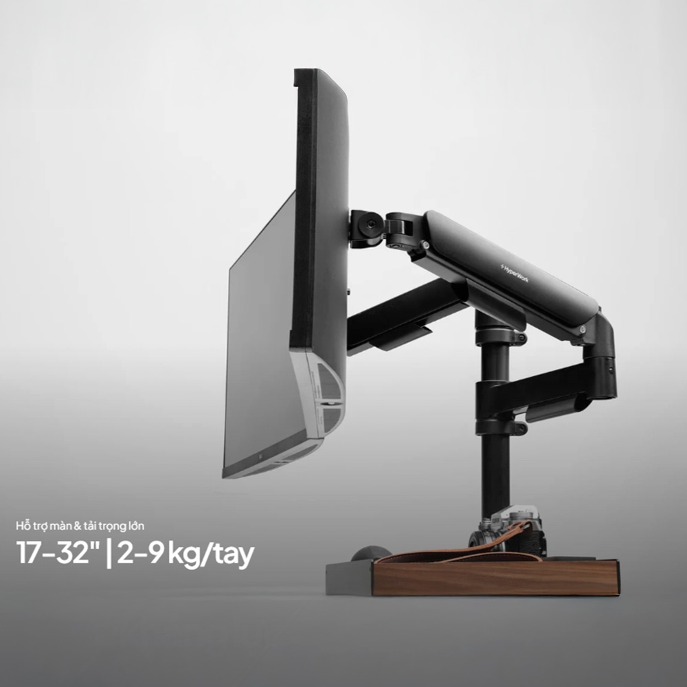 Giá đỡ 2 màn hình HyperWork P1 Dual 17-32 inch DPA0125 New Version