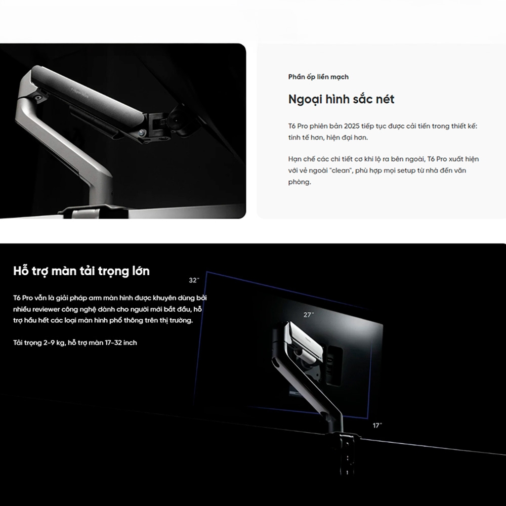 Giá đỡ màn hình Hyperwork T6 Pro 17-32 inch
