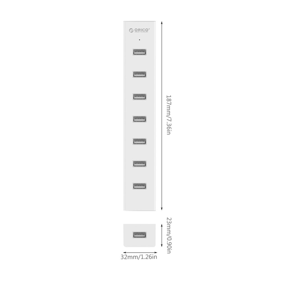 Bộ chia USB 7 cổng USB 2.0 Orico H7013-U2