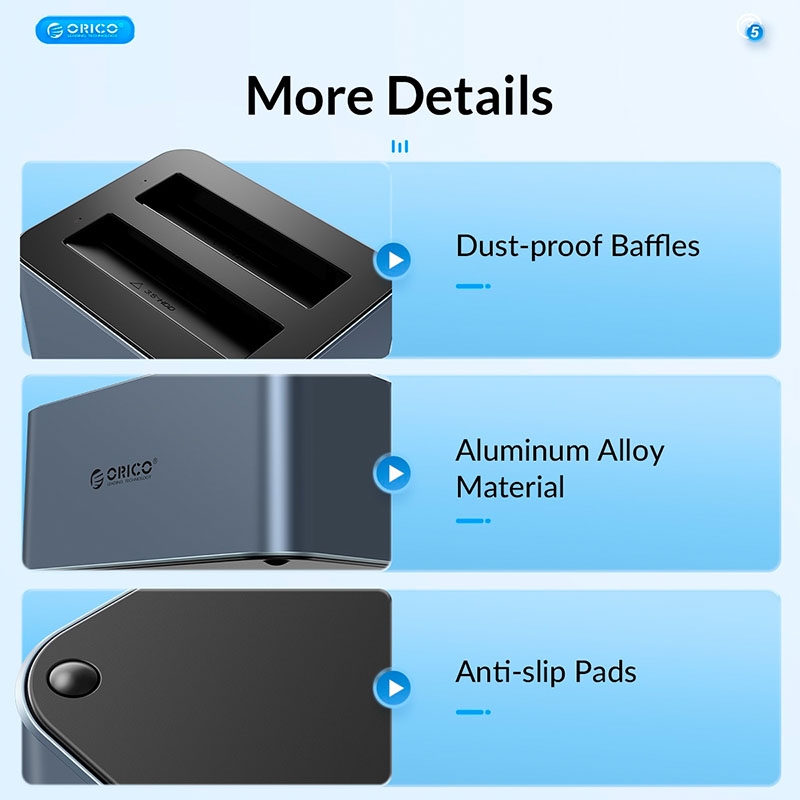 HDD Docking Orico 5 bays 2.5