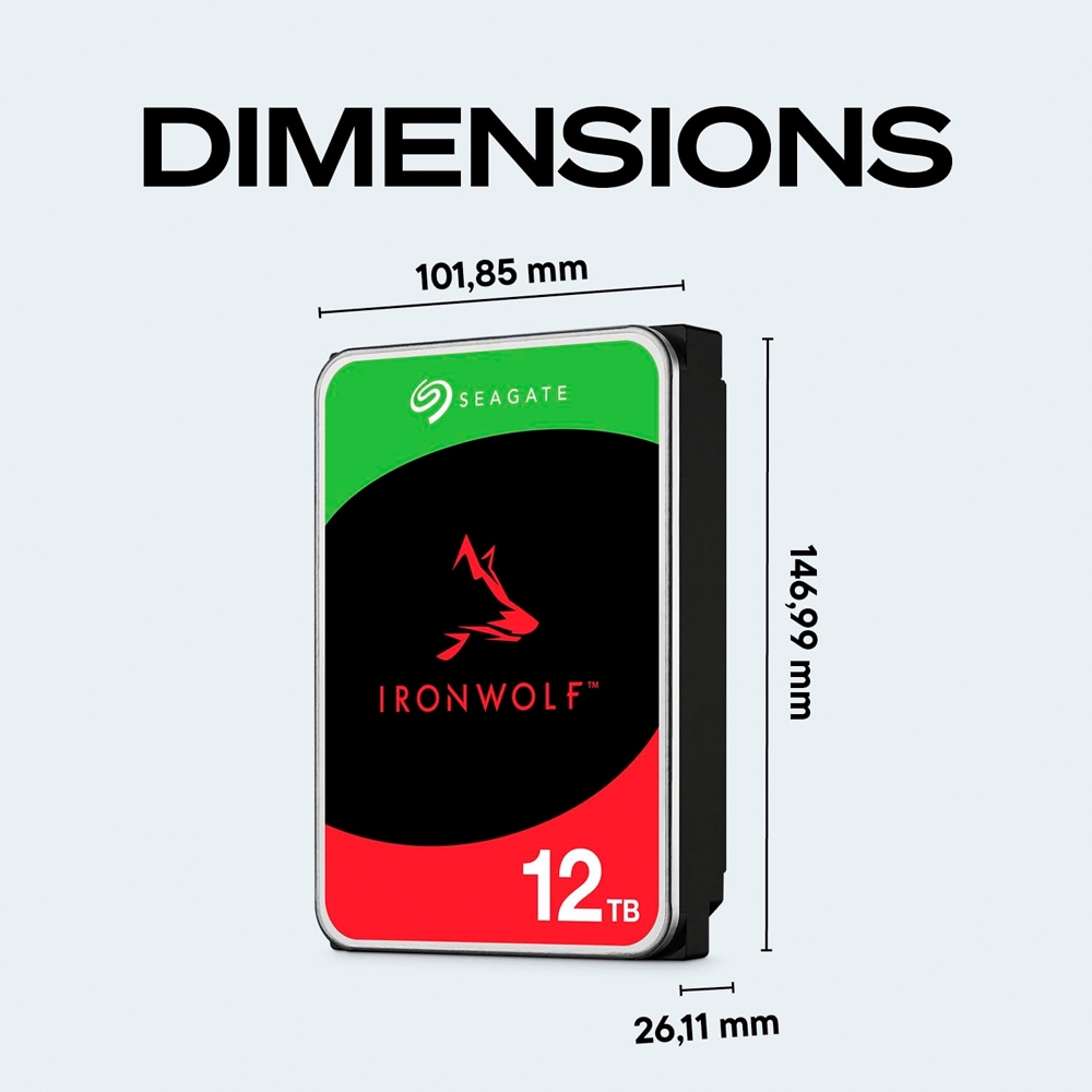 HDD Seagate IronWolf 12TB 3.5 inch SATA III 256MB Cache 7200RPM ST12000VN0008