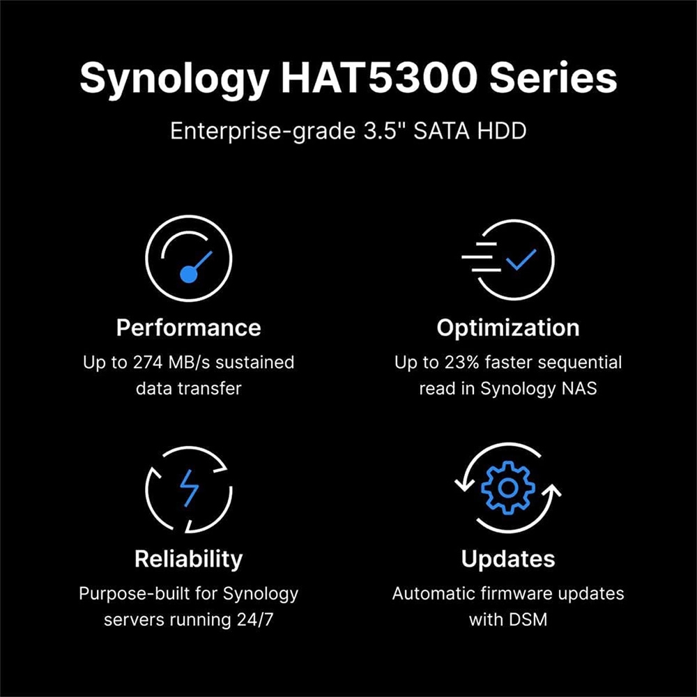 HDD Synology HAT5320 20TB 3.5 inch SATA 1GB Cache 7200RPM HAT5320-20T