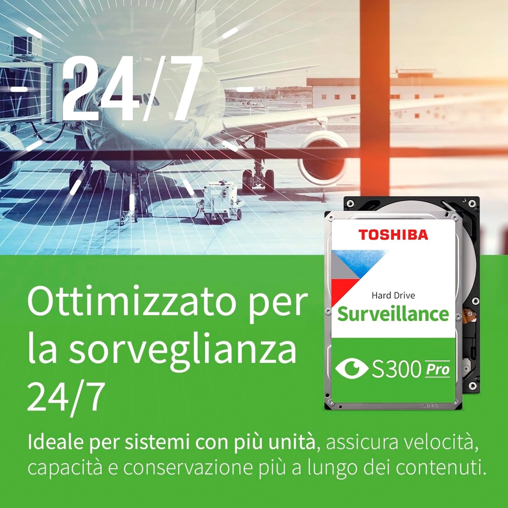 HDD Toshiba S300 Pro Surveillance 10TB 3.5 inch SATA III 512MB Cache 7200RPM HDWTA1AUZSVA