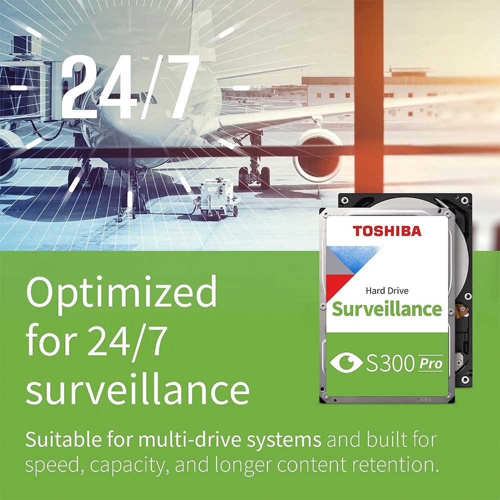 HDD Toshiba S300 Pro Surveillance 8TB 3.5 inch SATA III 512MB Cache 7200RPM MD10ADA800V