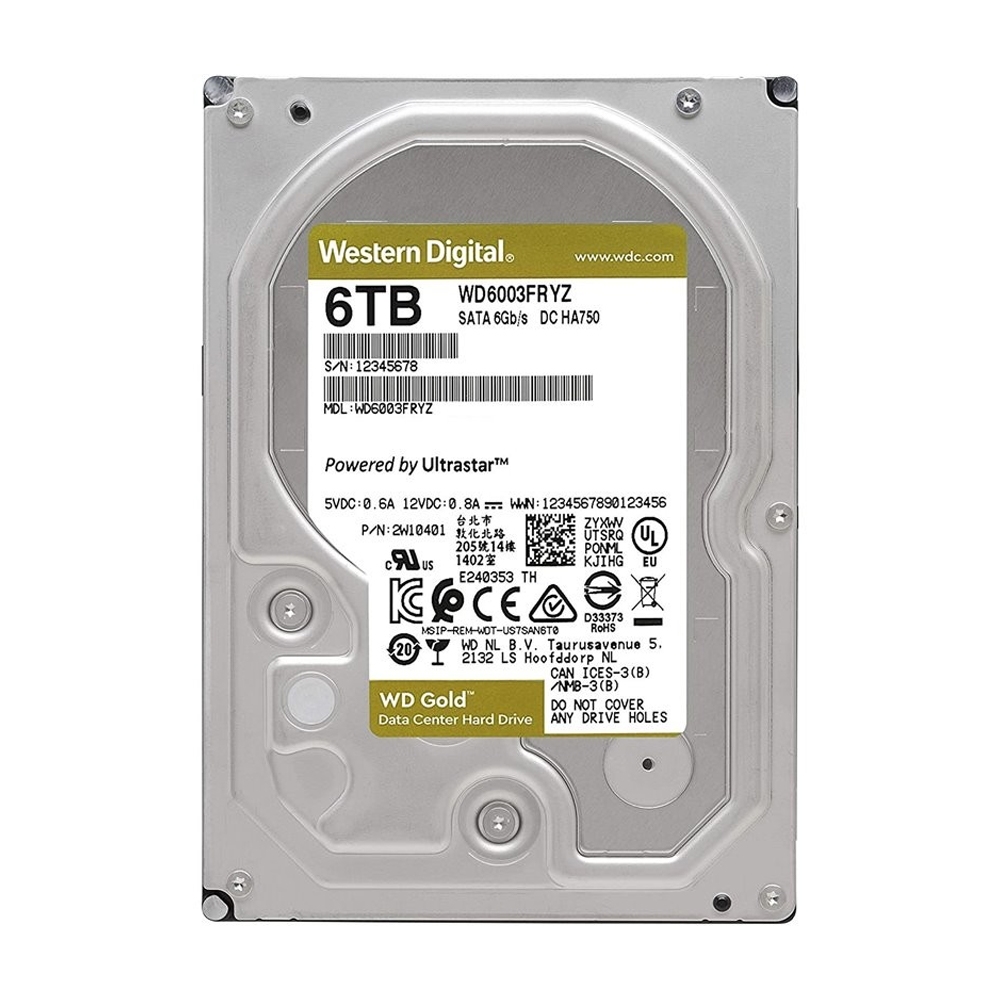 HDD WD Gold 6TB 3.5 inch SATA III 256MB Cache 7200RPM WD6003FRYZ