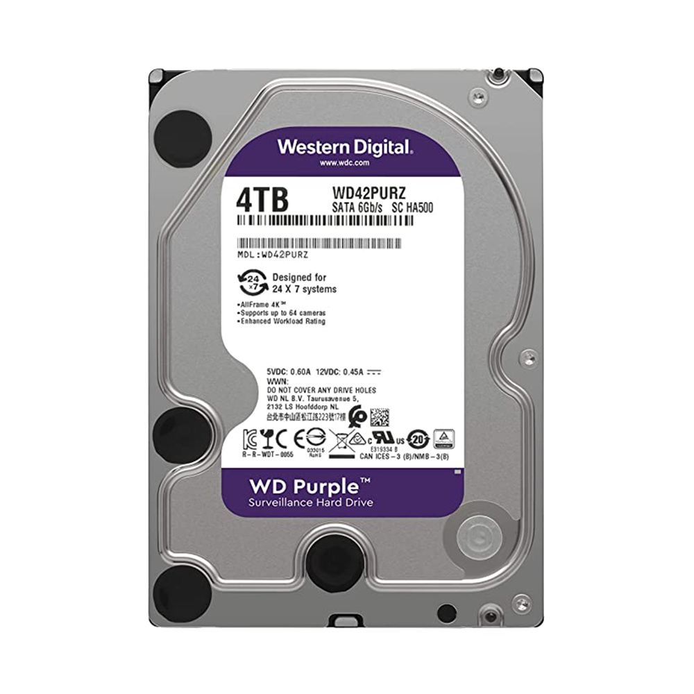 HDD WD Purple 4TB 3.5 inch SATA III 256MB Cache 5400RPM WD42PURZ