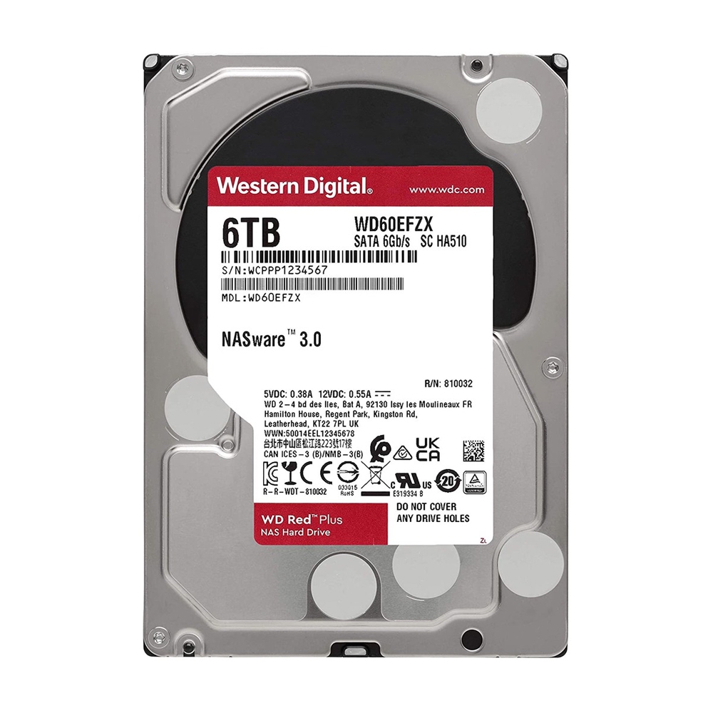 HDD WD Red Plus 6TB 3.5 inch SATA III 128MB Cache 5640RPM WD60EFZX