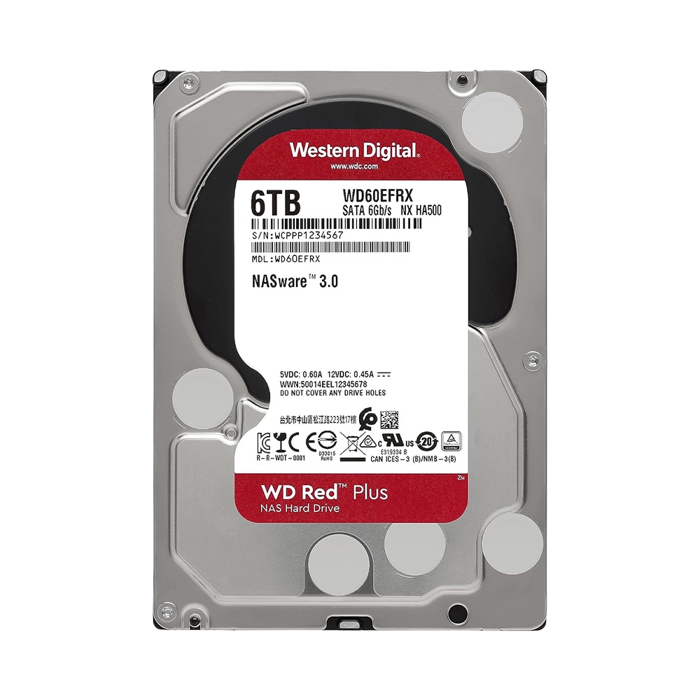 HDD WD Red Plus 6TB 3.5 inch SATA III 256MB Cache 5400RPM WD60EFPX
