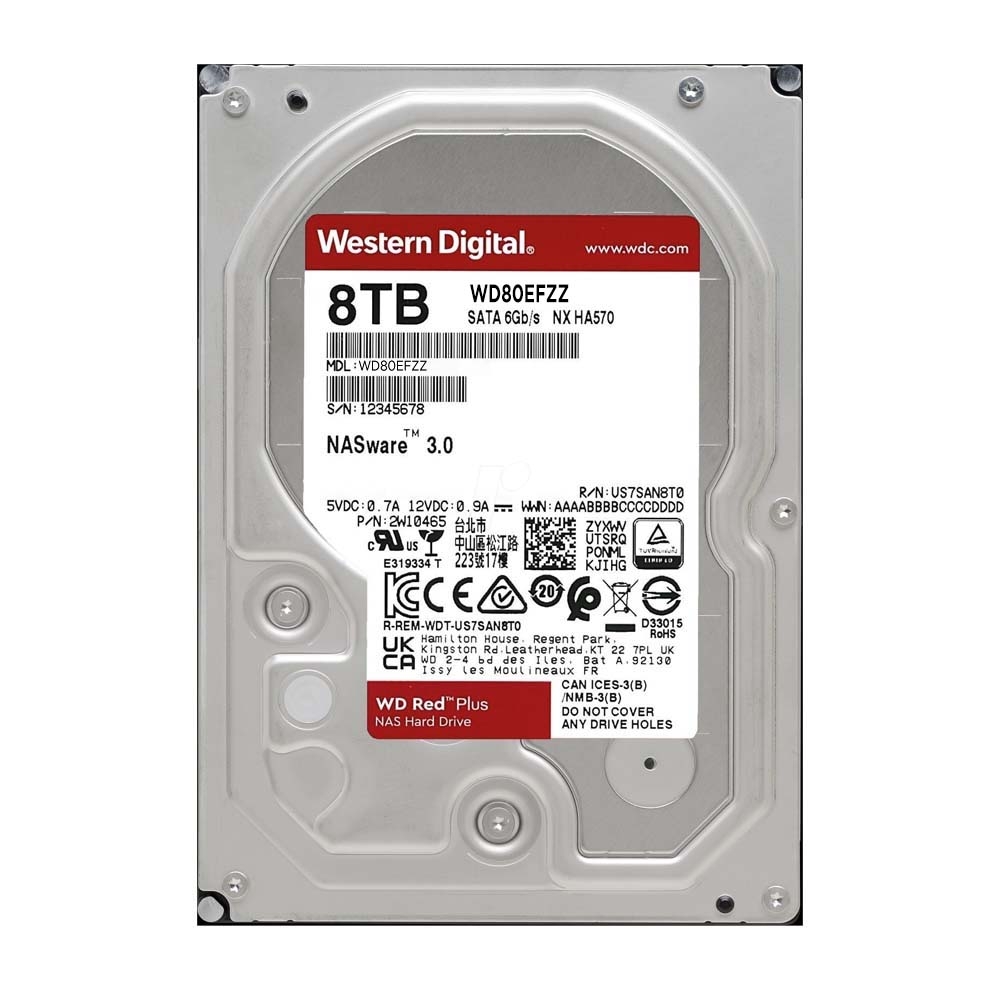 HDD WD Red Plus 8TB 3.5 inch SATA III 128MB Cache 5640RPM WD80EFZZ