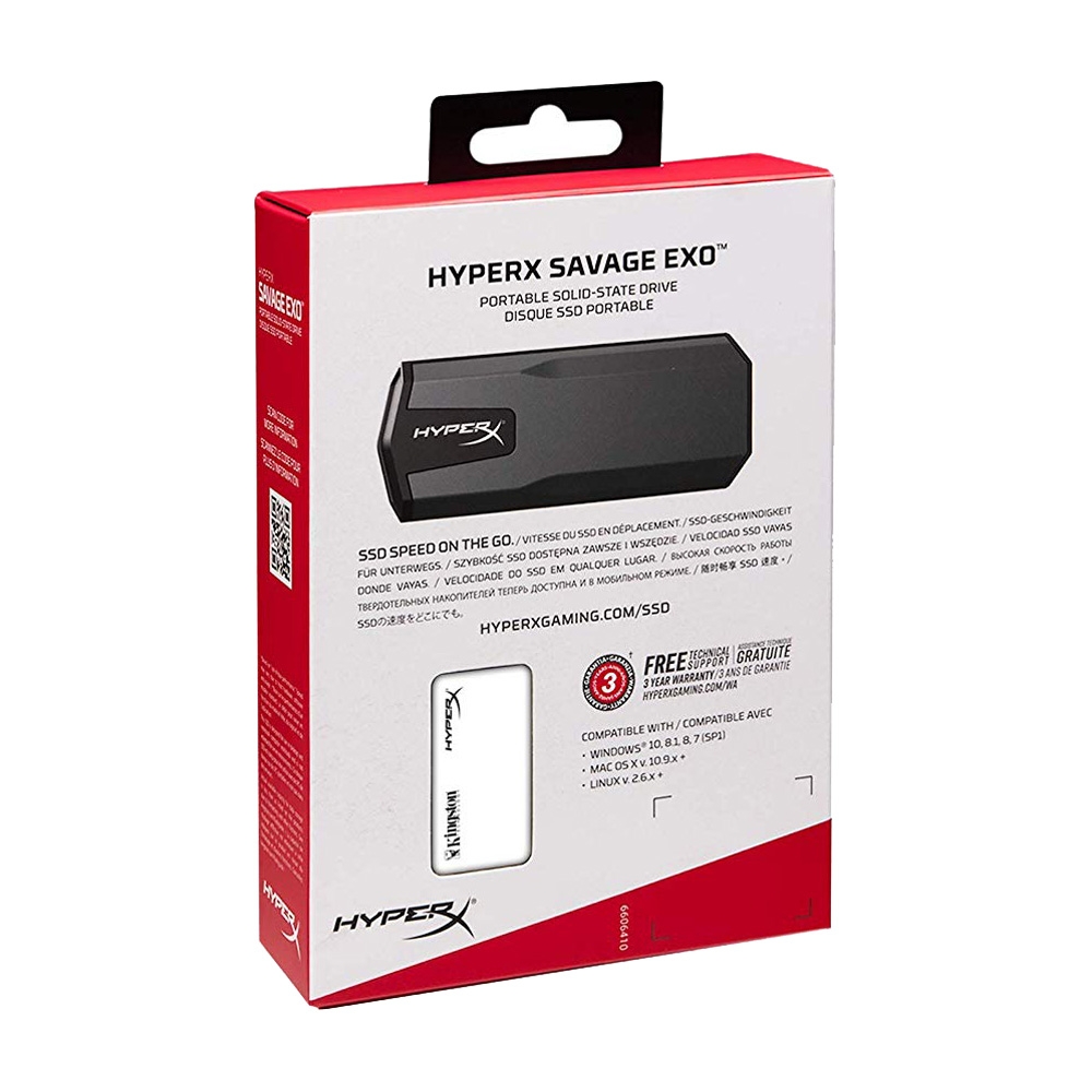 Ổ cứng di động External SSD Kingston HyperX Savage EXO 480GB 3D-NAND SHSX100/480G