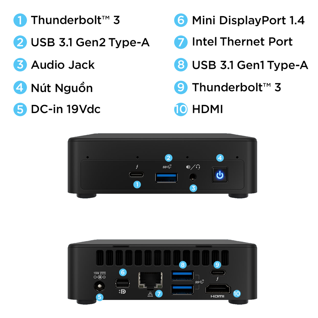 Máy tính Mini PC Intel NUC 11 Performance Kit MB-RNUC11PAHI70000