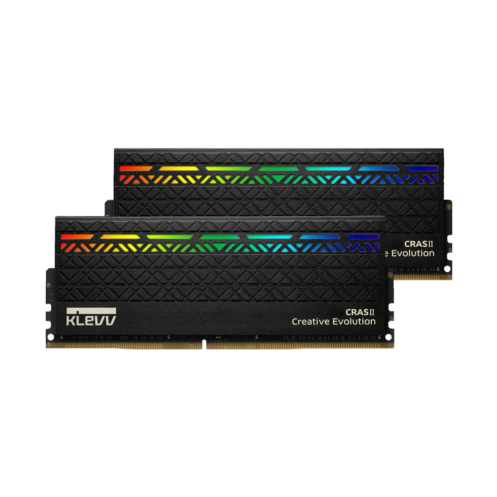 Ram PC KLEVV CRAS II RGB 16GB 3200Mhz DDR4 (2x8GB) KM4Z8GX2A-3200-16-18-18-38-R