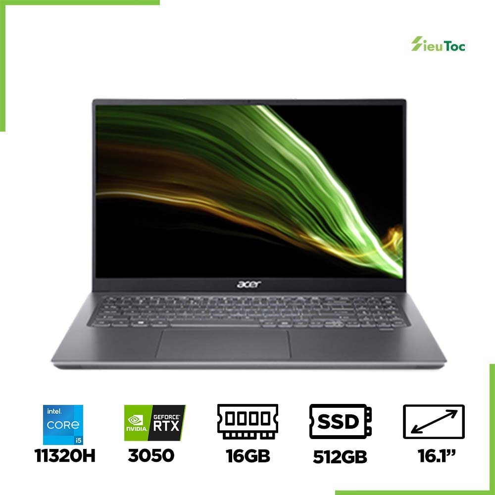 Laptop Acer Swift X SFX16-51G-516Q NX.AYKSV.002 (i5-11320H, RTX 3050 ...