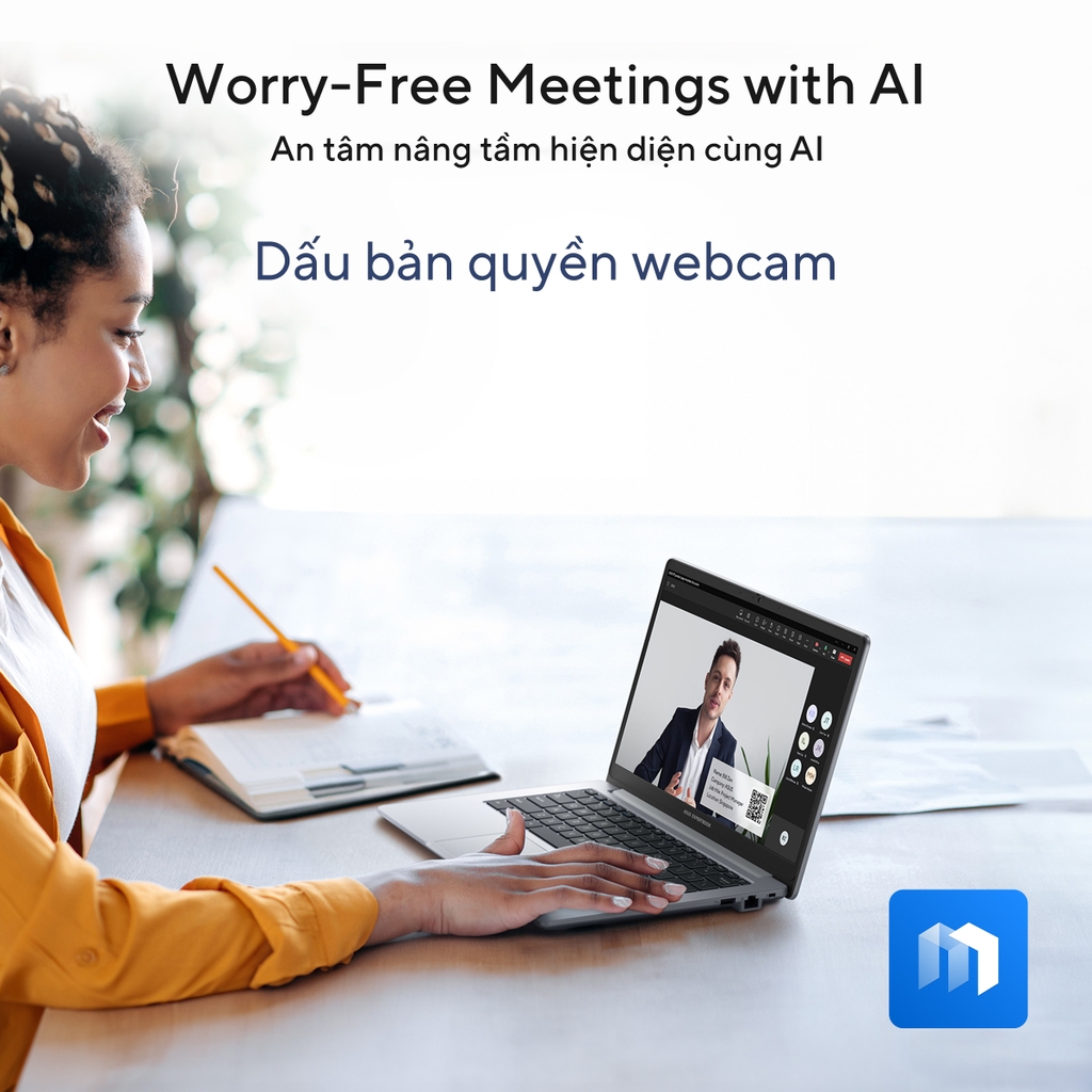 Laptop ASUS ExpertBook P1 P1403CVA-i516-50W (i5-13420H, UHD Graphics, RAM 16GB DDR5, SSD 512GB, 14 Inch IPS FHD 60Hz)