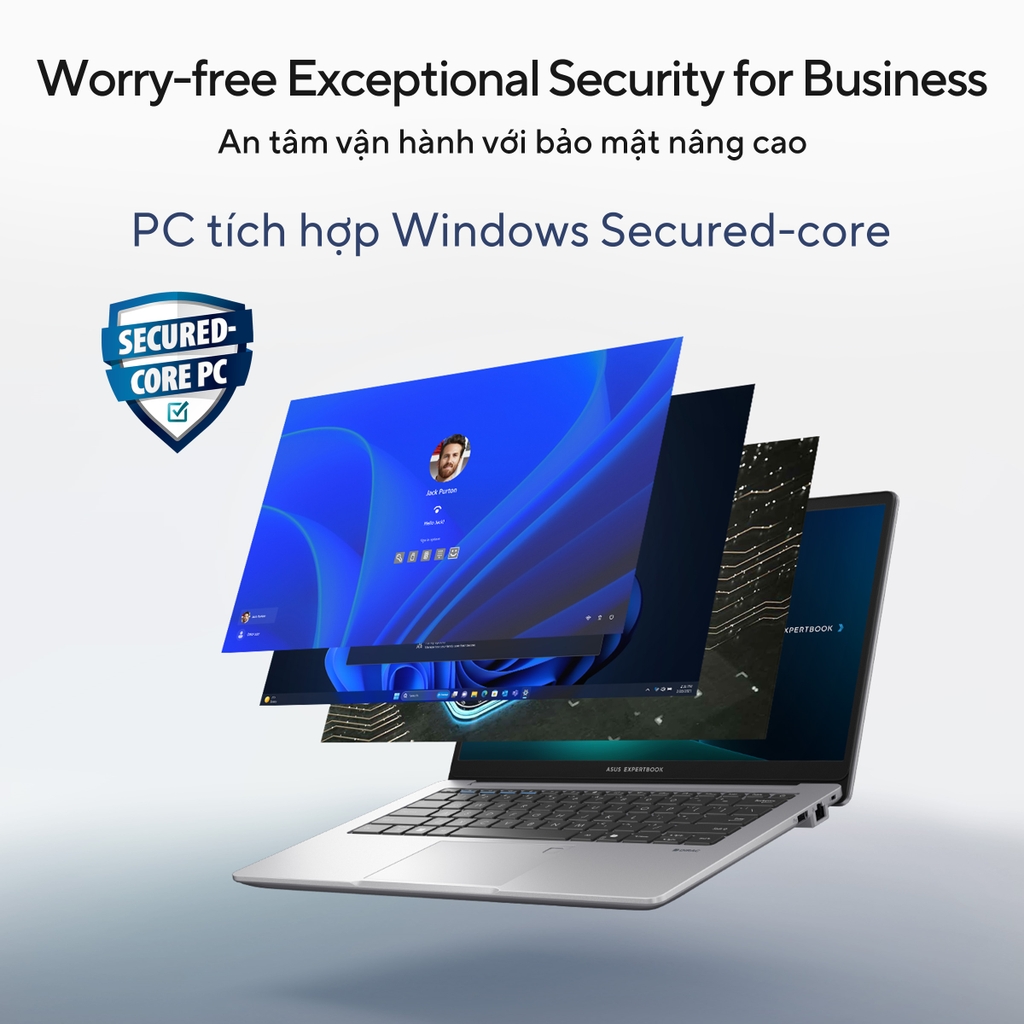 Laptop ASUS ExpertBook P1 P1403CVA-i716-50W (i7-13620H, UHD Graphics, RAM 16GB DDR5, SSD 512GB, 14 Inch IPS FHD 60Hz)