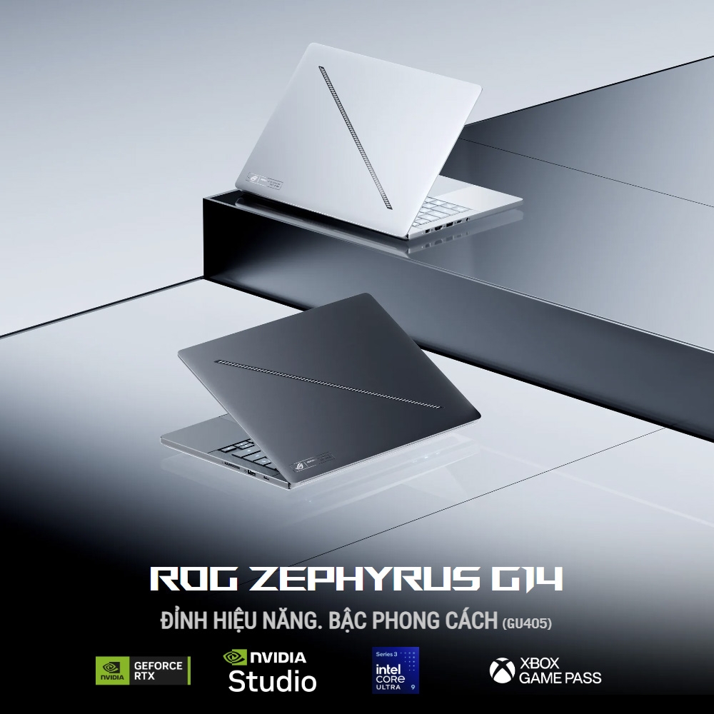 Laptop ASUS ROG Zephyrus G14 GU405AW-SY029W (Ultra 9 386H, RTX 5080 16GB, RAM 32GB LPDDR5X, SSD 1TB, 14 Inch OLED 3K 120Hz 100% DCI-P3, Win 11 Home)
