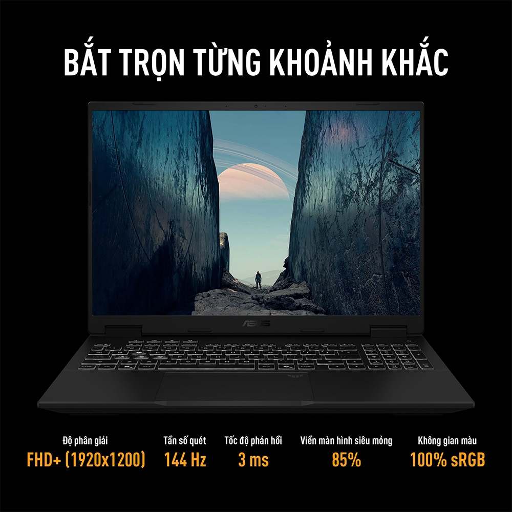 Laptop ASUS TUF Gaming 16 FX610JM-TU004W (i7-14650HX, RTX 5060 8GB, RAM 16GB DDR5, SSD 512GB, 16 Inch IPS FHD+ 144Hz 100% sRGB, Win 11 Home)